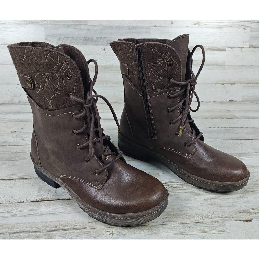 JBU By JAMBU HEMLOCK ENCORE Vegan Leather Above The Ankle Brown Boots Sz 7M